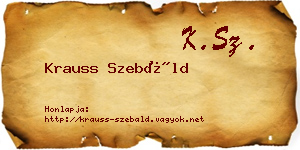 Krauss Szebáld névjegykártya